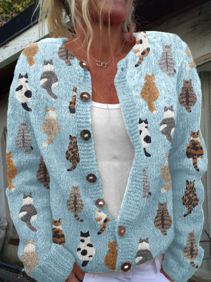 Alyssa | The Cat Print Cardigan