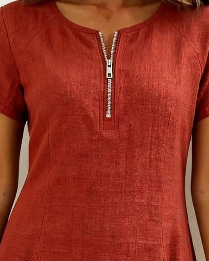 Simen | Cotton Zip Dress