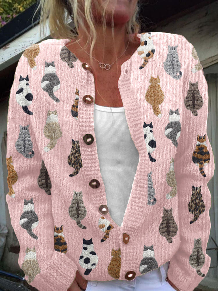 Alyssa | The Cat Print Cardigan