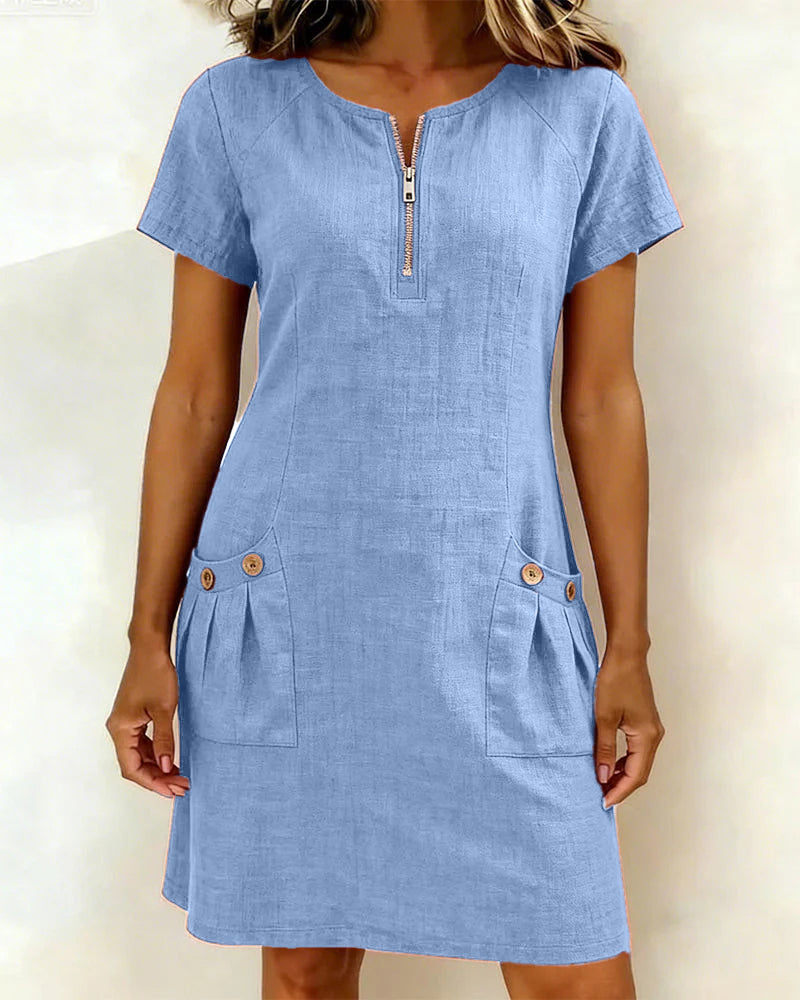 Simen | Cotton Zip Dress