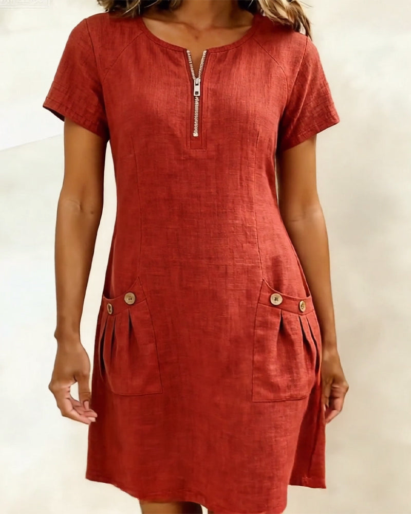 Simen | Cotton Zip Dress