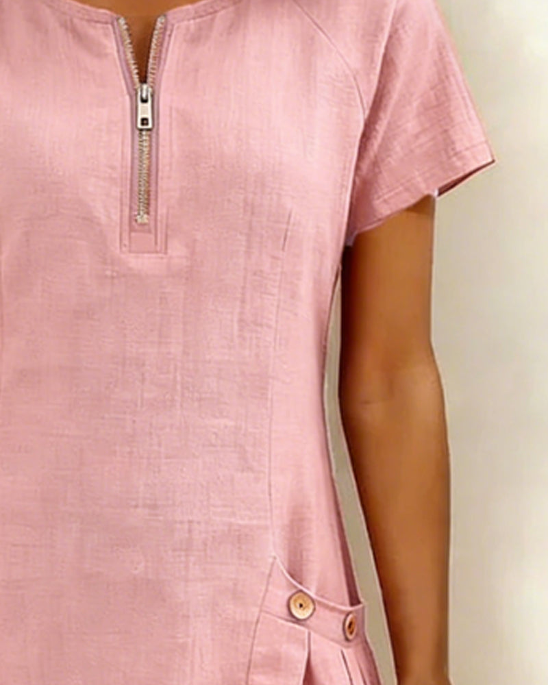 Simen | Cotton Zip Dress