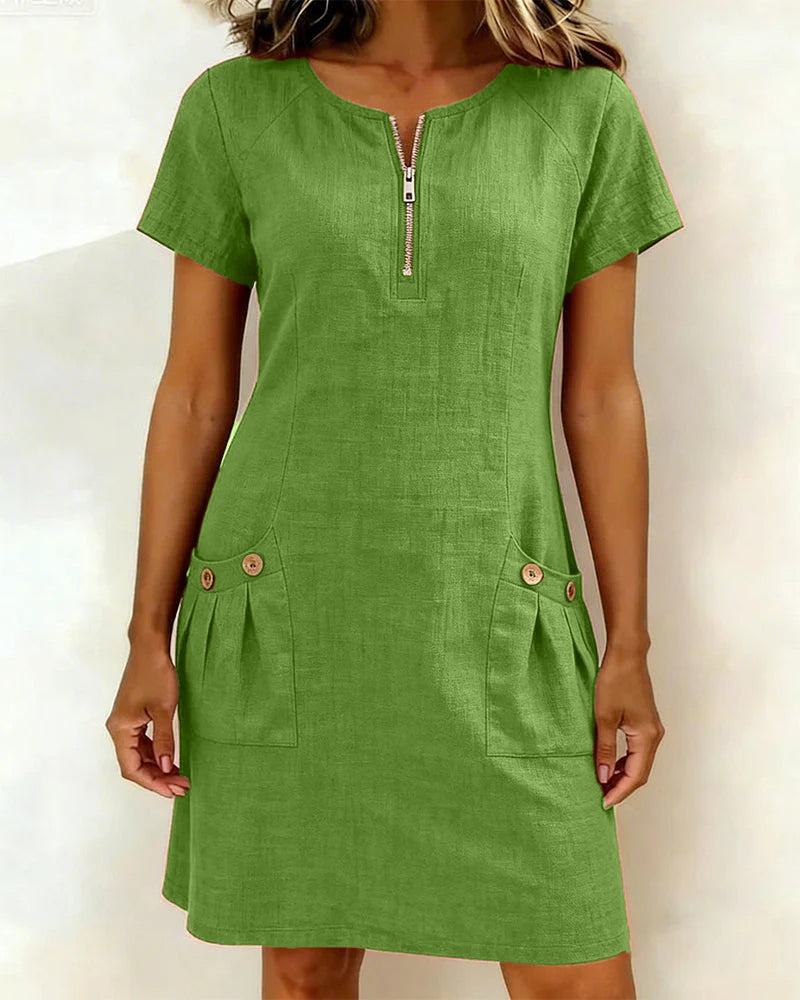 Simen | Cotton Zip Dress