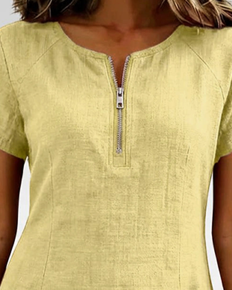 Simen | Cotton Zip Dress