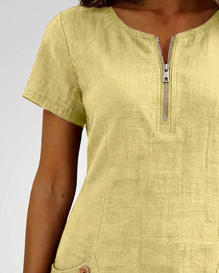 Simen | Cotton Zip Dress