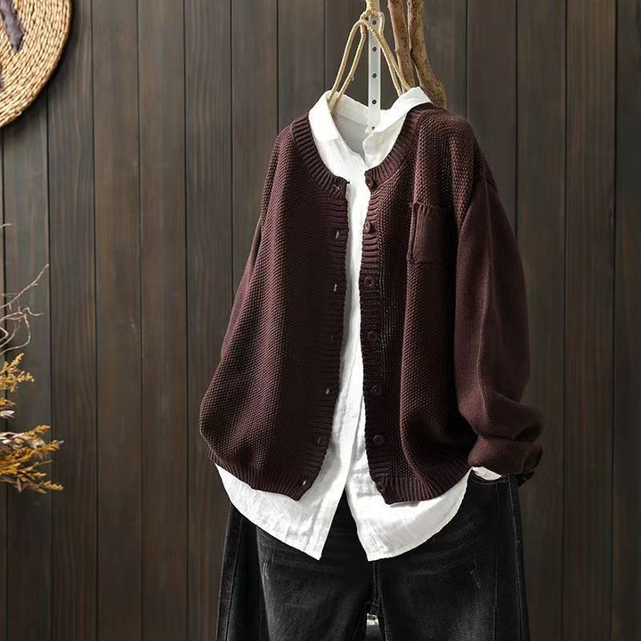 SELIORA | TEXTURED KNIT CARDIGAN